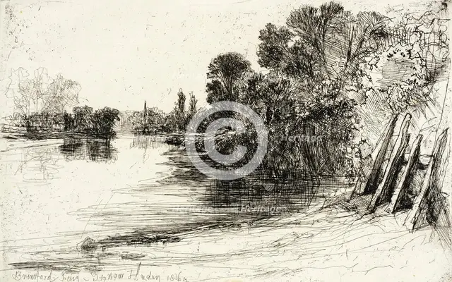 Brentford Ferry, 1864. Creator: Francis Seymour Haden.