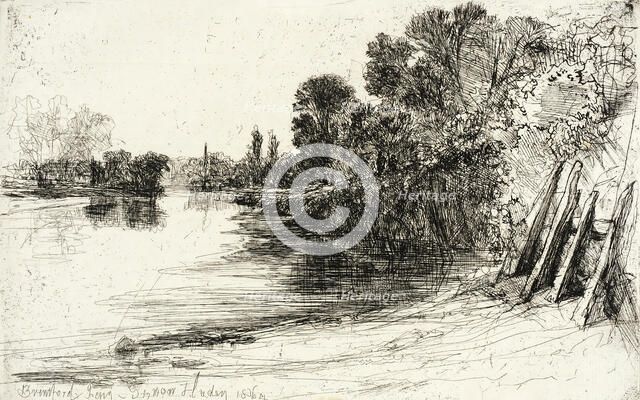 Brentford Ferry, 1864. Creator: Francis Seymour Haden.