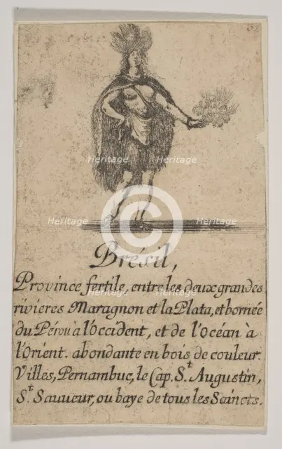 Brésil, 1644. Creator: Stefano della Bella.