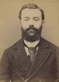 Bresson. Eugène, Marie. 30 ans, né le 4/7/63 à Chaumont (Haute-Marne). Avocat. Anarchiste...., 1894. Creator: Alphonse Bertillon