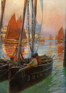 Brest Fishing Boats 1907. Artist: Charles Padday