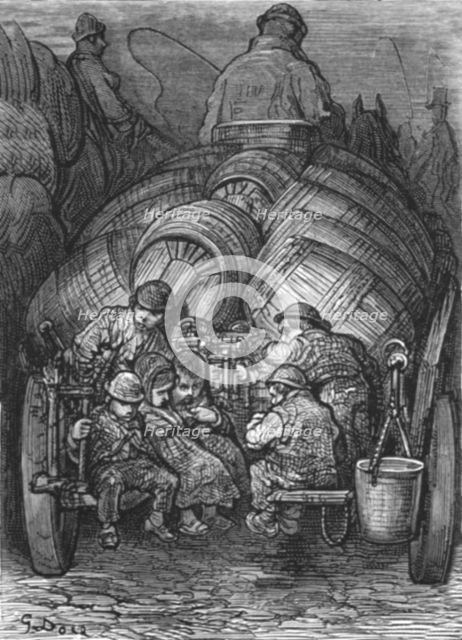 'Brewer's Dray', 1872.  Creator: Gustave Doré.