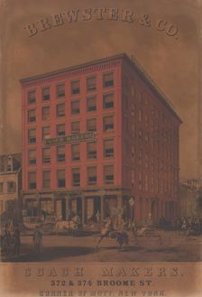 Brewster & Co. Coach Makers, 372 & 374 Broome St., ca. 1860-70. Creators: Charles Parsons, Endicott & Co.