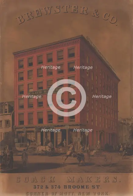 Brewster & Co. Coach Makers, 372 & 374 Broome St., ca. 1860-70. Creators: Charles Parsons, Endicott & Co..
