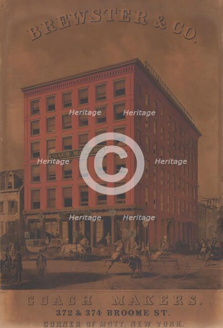 Brewster & Co. Coach Makers, 372 & 374 Broome St., ca. 1860-70. Creators: Charles Parsons, Endicott & Co..