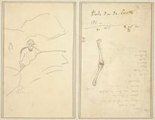 Breton Boy in a Landscape; Study of an Arm [verso], 1884-1888. Creator: Paul Gauguin