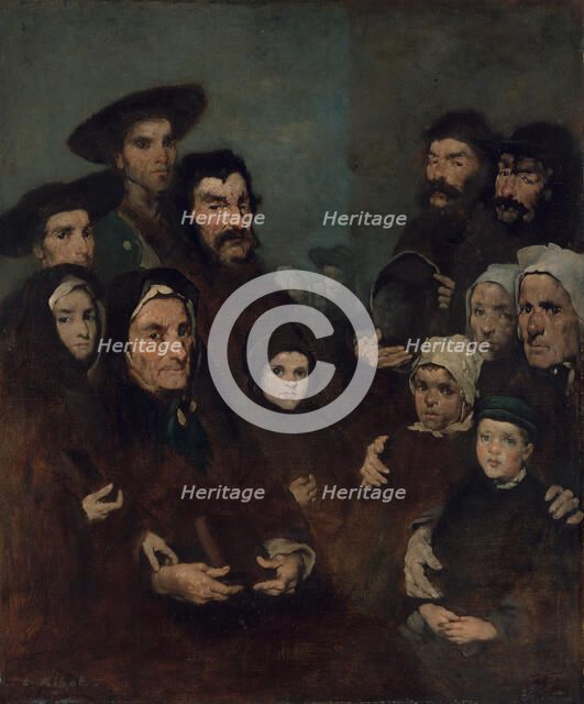 Breton Fishermen and Their Families, possibly ca. 1880-85. Creator: Theodule Ribot.