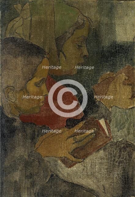 'Breton peasant women at mass', 1890s. Artist: Armand Seguin