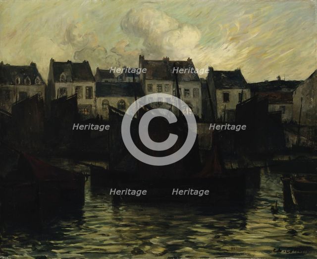 Breton Village by The Coast (Camaret), 1885-1899. Creator: Charles Cottet.