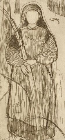 Breton Woman Holding Bundle of Flax, 1893-1894. Creator: Armand Seguin