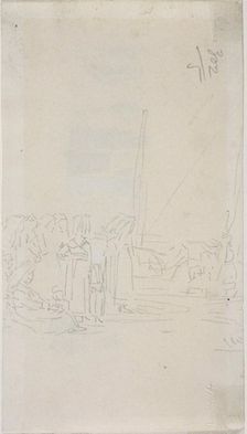 Breton Women on the Beach, 1867/68. Creator: Eugene Louis Boudin