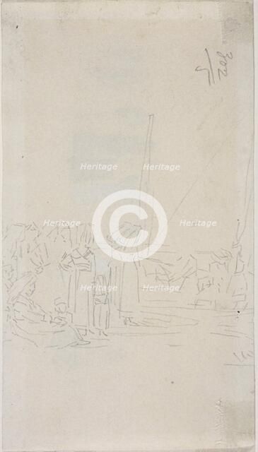 Breton Women on the Beach, 1867/68. Creator: Eugene Louis Boudin.