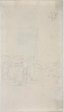 Breton Women on the Beach, 1867/68. Creator: Eugene Louis Boudin