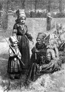 "Breton Women at a Pardon," by F. J. Skill, 1871. Creator: Unknown