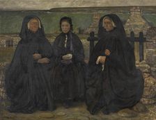 Breton Women in Mourning, 1903. Creator: Charles Cottet