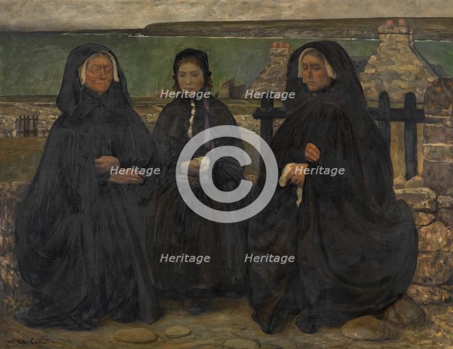 Breton Women in Mourning, 1903. Creator: Charles Cottet.