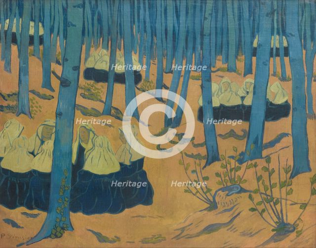 Breton Women, the Meeting in the Sacred Wood. (Bretonnes, réunion dans le bois sacré), ca 1892.