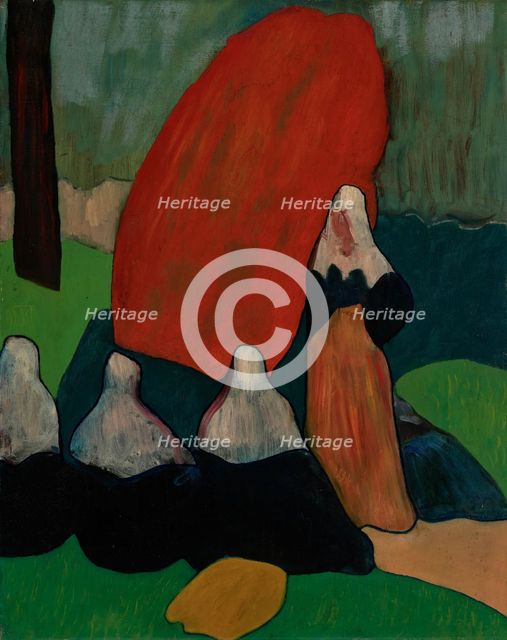 Breton Women with Seaweed, about 1892. Creator: Emile Bernard.