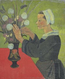 Bretonne au bouquet (Huelgoat), between 1892 and 1893. Creator: Paul Serusier
