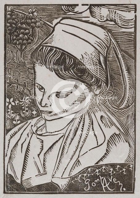 Bretonne de Pont-Aven (Breton Woman from Pont-Aven), about 1896. Creator: Armand Seguin.
