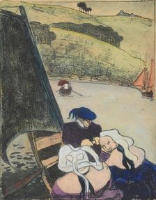 Bretons dans une barque (Bretons in a Ferryboat), 1889. Creator: Emile Bernard