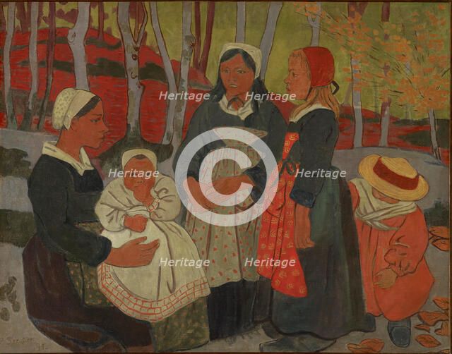 Bretons in the Forest of Huelgoat, 1893. Creator: Paul Serusier.