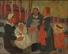 Bretons in the Forest of Huelgoat, 1893. Creator: Paul Serusier