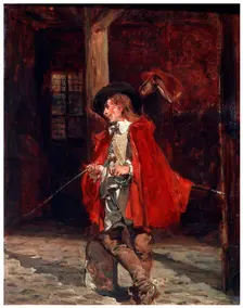 Bretteur (Swordsman) in a Red Cloak 19th century. Artist: Jean Louis Ernest Meissonier