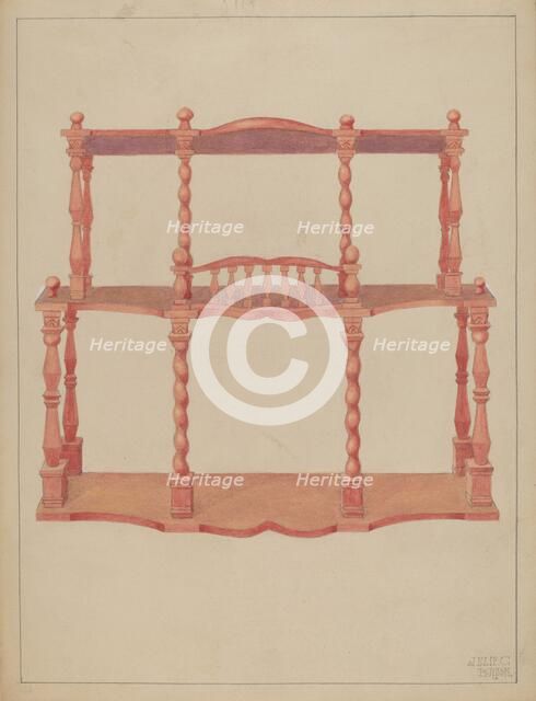 Brick-a-brack Shelf, c. 1936. Creator: Julie C Brush.