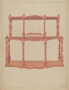 Brick-a-brack Shelf, c. 1936. Creator: Julie C Brush