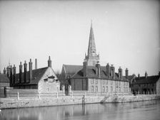 Brick Alley Almshouses, Abingdon, Oxfordshire, c1860-c1922. Artist: Henry Taunt
