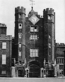 Brick gatehouse for a royal hunting lodge in St James's, London, 1926-1927.Artist: McLeish
