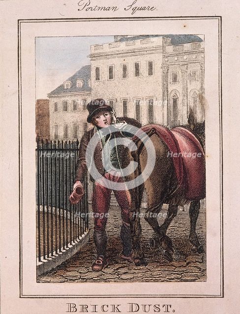 'Brick Dust', Cries of London, 1804. Artist: Anon