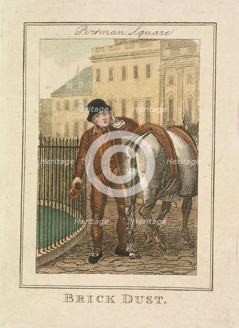 'Brick Dust', Cries of London, 1804. Artist: Anon