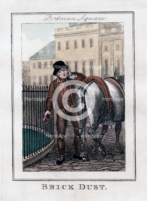 'Brick Dust', Portman Square, London, 1805. Artist: Unknown