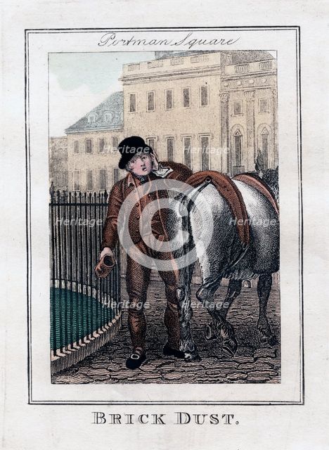 'Brick Dust', Portman Square, London, 1805. Artist: Unknown