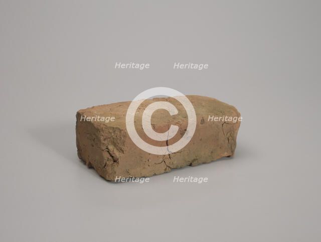 Brick from the chimney at Whitehead Plantation, ca. 1800. Creator: Unknown.