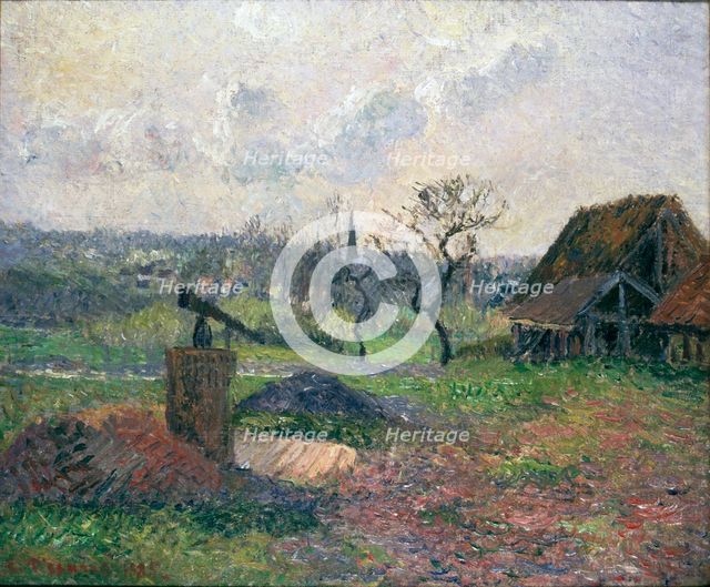 Brick Kiln at Eragny, 1885. Artist: Camille Pissarro.