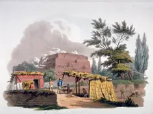 Brick kiln near Sloane Street, Chelsea, London, 1812. Artist: William Pickett