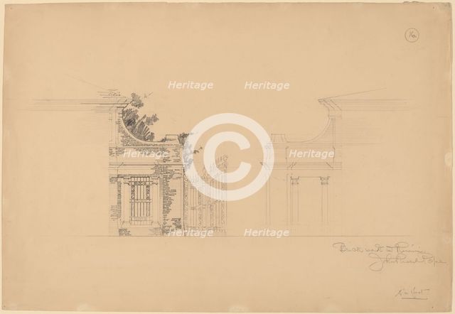 Brickwork in Rimini, c. 1898. Creator: John Russell Pope.
