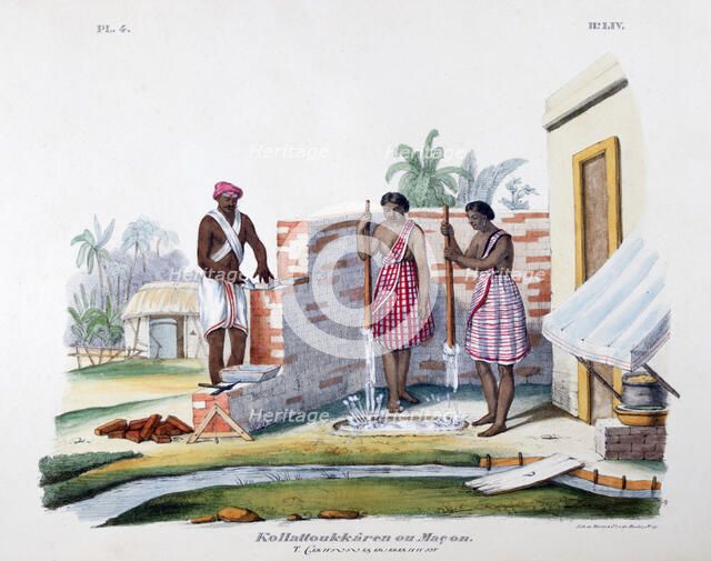 'Bricklayer', 1828. Artist: Marlet et Cie