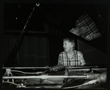 Brian Dee on the piano, Lansdowne Studios, Holland Park, London, 1989. Creator: Denis Williams