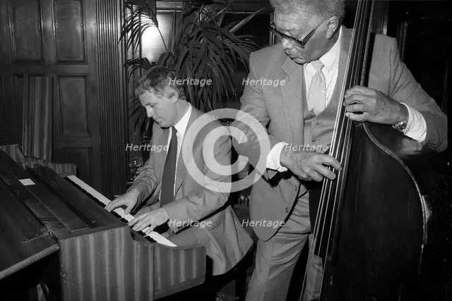Brian Dee, Red Callender, Kettner's, London, November 1985.   Artist: Brian O'Connor.