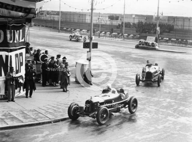 Brian Lewis in an Alfa Romeo Monza in the Mannin Moar race, Douglas, Isle of Man, 1933. Artist: Unknown