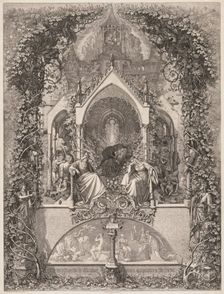 Briar Rose (Dornröschen), 1836. Creator: Eugen Napoleon Neureuther (German, 1806-1862)