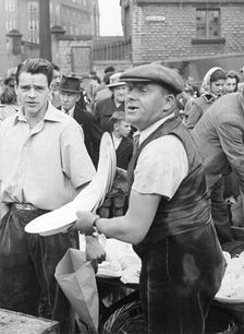 Bric-a-brac stall, Sneinton Market, Nottingham, Nottinghamshire, c1950(?). Artist: Edgar Lloyd