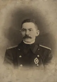 Brigade Commander Vladimir Nikolaevich Vodoleev in a Firefighter's Uniform, early 20th century. Creator: Unknown