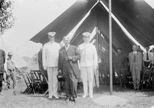 Brigadier General Hunter Liggett, Sec. of War - Garrison, Gen Wood, 1913. Creator: Bain News Service