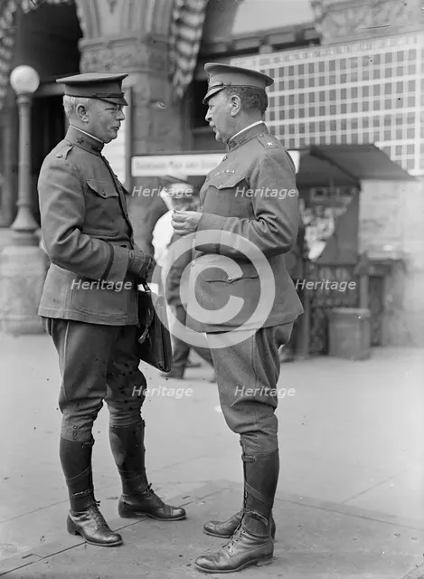 Brigadier General William Murray Black, U.S.A. Right, with Lt. Col. Pierce, 1917. Creator: Harris & Ewing.