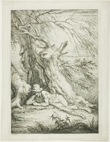 Brigand Lying Under a Tree, c.1785. Creator: Raphael Lamar West